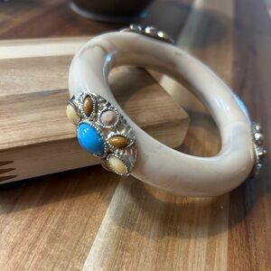 Large chunky ivory colored bracelet